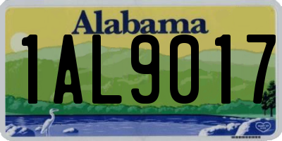 AL license plate 1AL9017