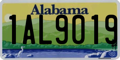 AL license plate 1AL9019
