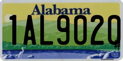 AL license plate 1AL9020