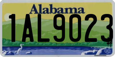 AL license plate 1AL9023