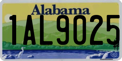 AL license plate 1AL9025