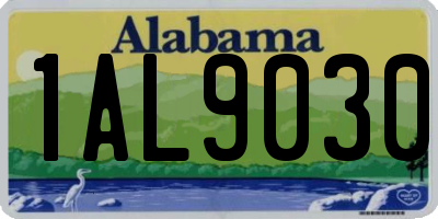AL license plate 1AL9030