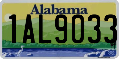 AL license plate 1AL9033