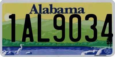 AL license plate 1AL9034