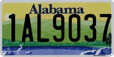 AL license plate 1AL9037