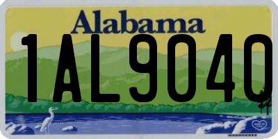 AL license plate 1AL9040