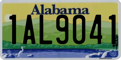 AL license plate 1AL9041