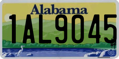 AL license plate 1AL9045