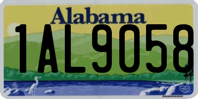 AL license plate 1AL9058