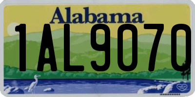 AL license plate 1AL9070