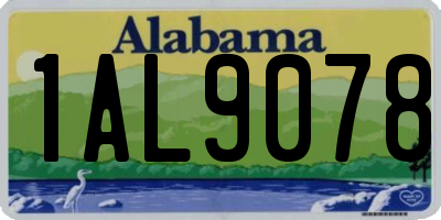 AL license plate 1AL9078