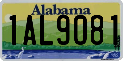 AL license plate 1AL9081