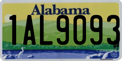 AL license plate 1AL9093