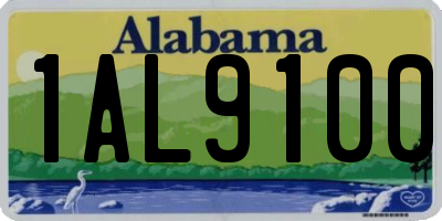 AL license plate 1AL9100