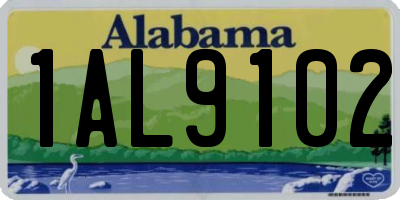 AL license plate 1AL9102