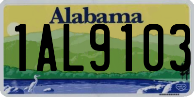 AL license plate 1AL9103