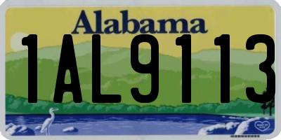 AL license plate 1AL9113