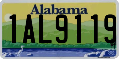 AL license plate 1AL9119