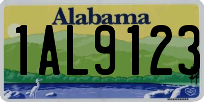 AL license plate 1AL9123