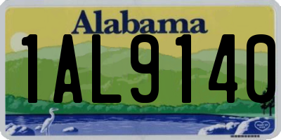 AL license plate 1AL9140