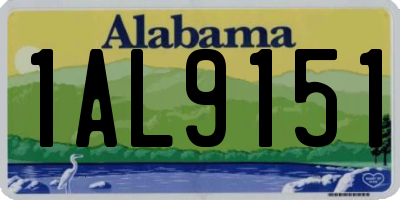 AL license plate 1AL9151