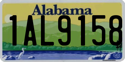 AL license plate 1AL9158
