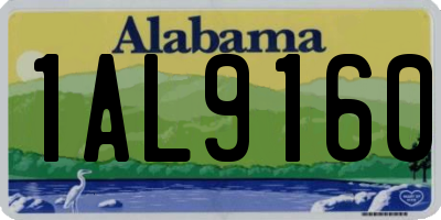 AL license plate 1AL9160