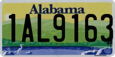 AL license plate 1AL9163