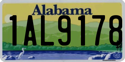 AL license plate 1AL9178