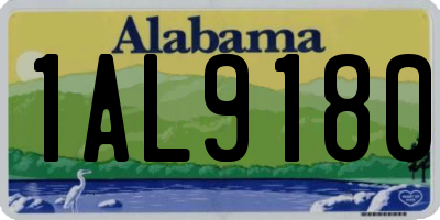 AL license plate 1AL9180