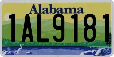 AL license plate 1AL9181