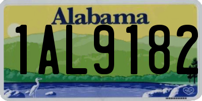AL license plate 1AL9182