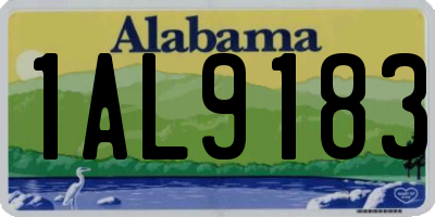AL license plate 1AL9183