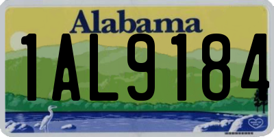 AL license plate 1AL9184