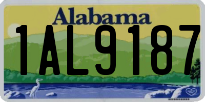 AL license plate 1AL9187