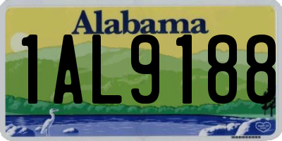 AL license plate 1AL9188