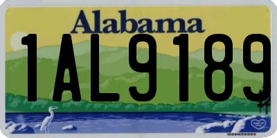 AL license plate 1AL9189