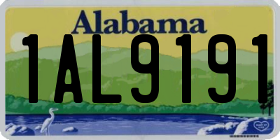 AL license plate 1AL9191
