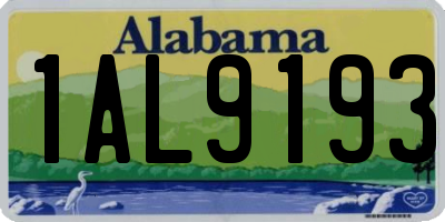 AL license plate 1AL9193