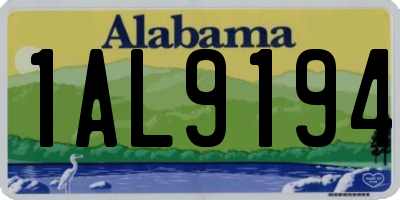 AL license plate 1AL9194