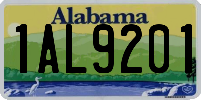 AL license plate 1AL9201