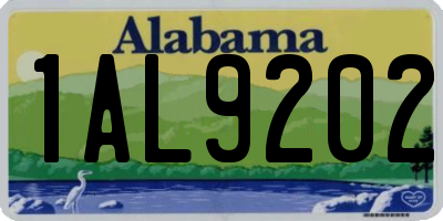 AL license plate 1AL9202