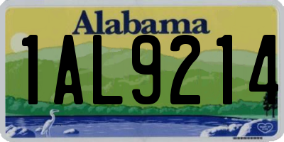 AL license plate 1AL9214