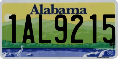AL license plate 1AL9215