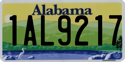 AL license plate 1AL9217