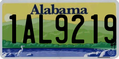 AL license plate 1AL9219