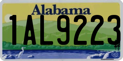 AL license plate 1AL9223
