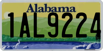 AL license plate 1AL9224