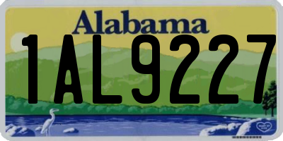 AL license plate 1AL9227