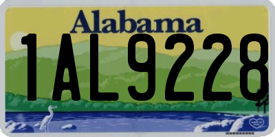 AL license plate 1AL9228